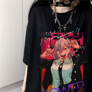 ฤดูร้อน Anime เสื้อยืดสตรีความงามหลวมเสื้อยืดสตรี Punk Rock Streetwear สุภาพสตรี Top Gothic เสื้อยืด Harajuku เสื้อผ้า