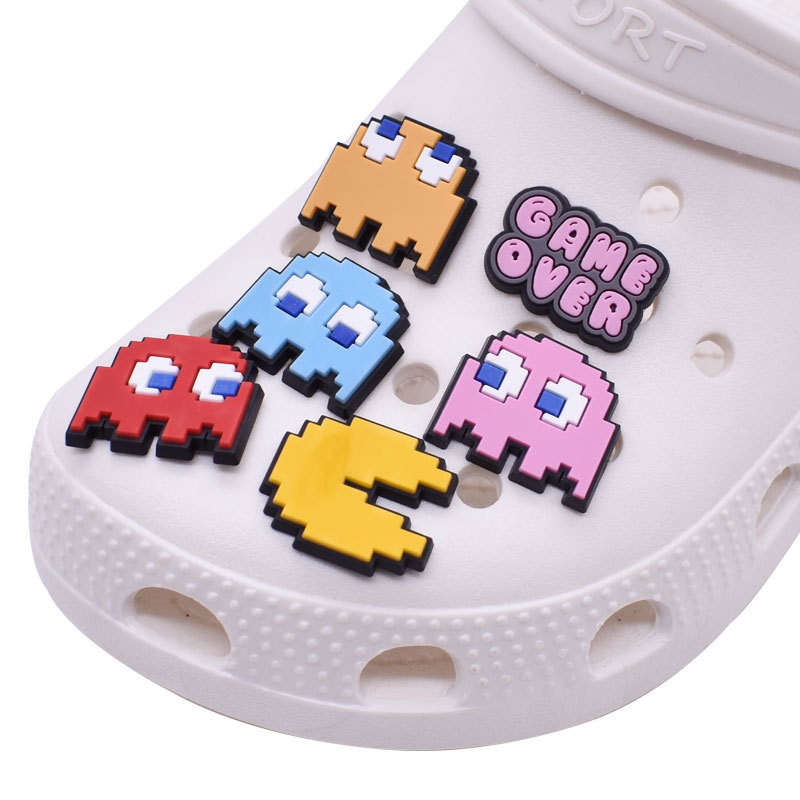 ใหม่-ตัวติดรองเท้า-crocs-jibbitz-รูปการ์ตูน-pac-man-น่ารัก-สําหรับตกแต่งรองเท้า-crocs