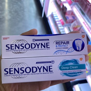 Sensodyne Deep Clean&amp;Repair and Protect (18 g) เซ็นโซดายน์ ดีพ คลีน&amp;รีแพร์&amp;โพรเทคท์ มี 2 ขนาด