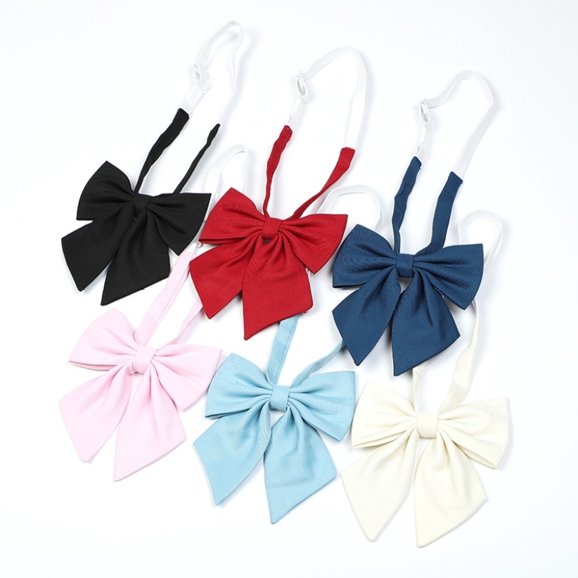 ภาพหน้าปกสินค้า1pc New Fashion Cute Matte Solid Color Bow Tie Necktie for School Girls Uniform Accessories Clothes