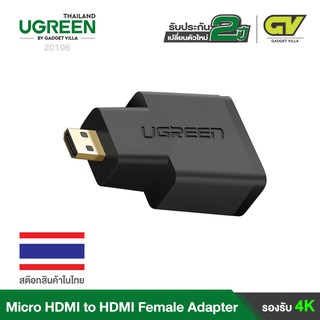 ภาพหน้าปกสินค้าUGREEN Micro HDMI Male (Type D) to HDMI Female Adapter หัวแปลงสัญญาณภาพ รุ่น 20106 ที่เกี่ยวข้อง