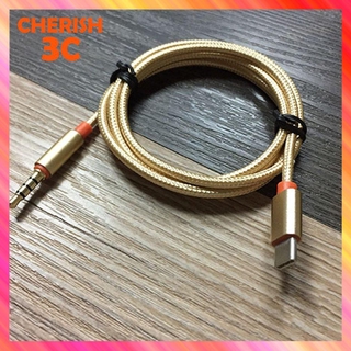 🔥🔥Usb Type C To 3 . 5 mm Audio Aux แจ็คอะแดปเตอร์ Usb C Male To 3 . 5 mm Male สายเคเบิ้ลเสียง