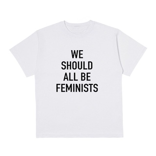 แฟชั่นผู้หญิง t เสื้อ we must all be feminists พิมพ์ผ้าฝ้ายสบายๆตลก t เสื้อสำหรับสุภาพสตรีสาว top hipster t