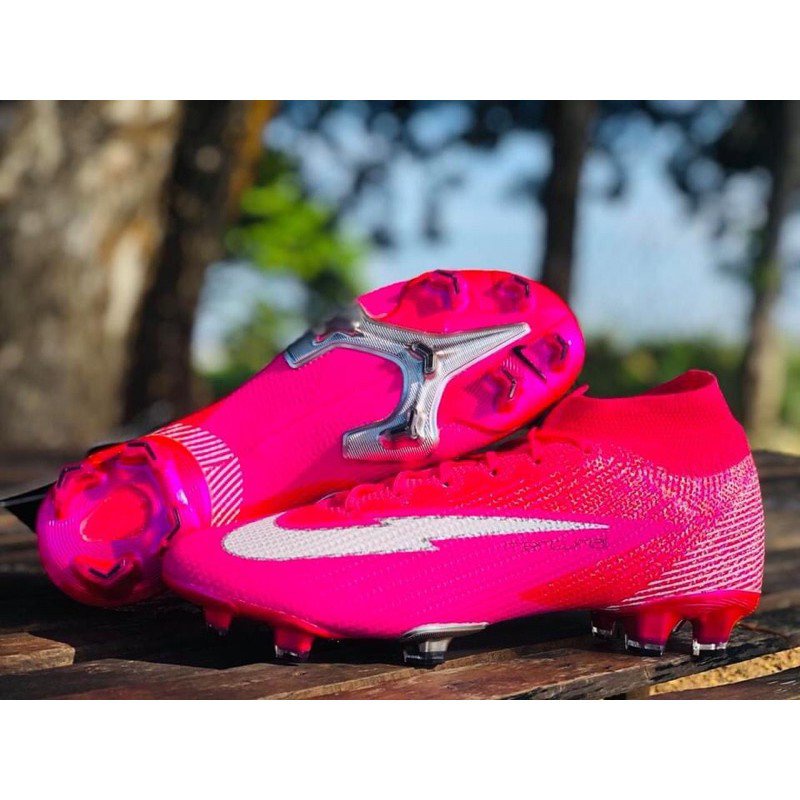 รองเท้าสตั๊ดสีชมพู-รองเท้าฟุตบอลสีชมพู-nike-mercurial-superfly-7-elite-mbapp-rosa-fg