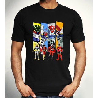 เสื้อยืดสีขาวเสื้อยืด พิมพ์ลายการ์ตูน Super Robot Jeeg Mazinga Mazinger Goldrake สําหรับผู้ชาย และผู้หญิงS-4XL