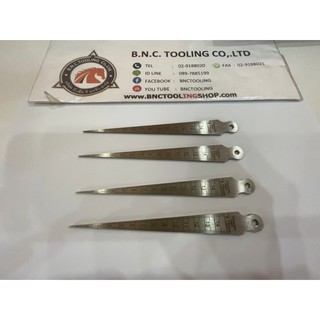 เตเปอร์เกจขนาด 1-15มิล รุ่น AP700A, 1-15mm Wedge feeler Gap Hole Taper Gauge Stainless Steel Ruler