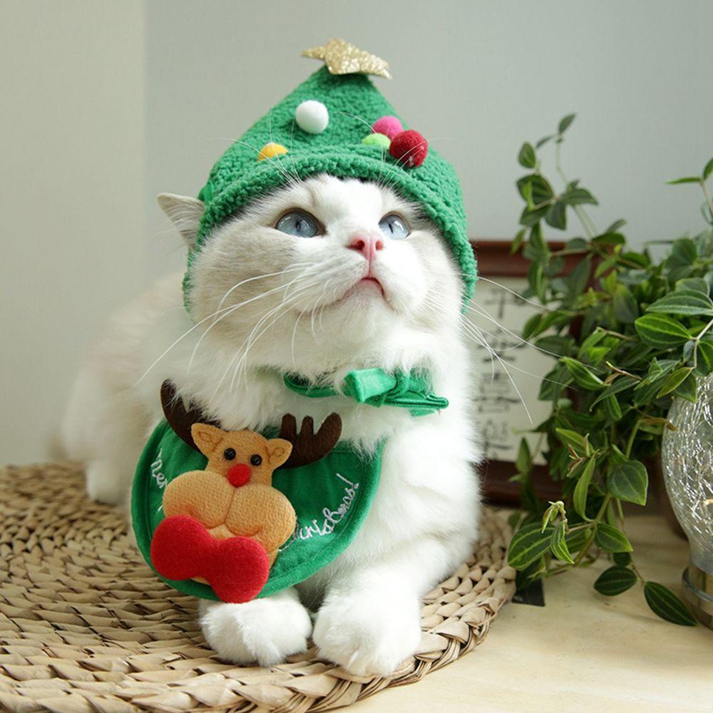 augustina-เสื้อผ้าสัตว์เลี้ยง-ผ้าพันคอ-หมวกคริสต์มาส-ทรงสามเหลี่ยม-ขนาดเล็ก-ขนาดกลาง-ขนาดใหญ่-สไตล์ฝรั่งเศส-สําหรับสุนัข-แมว