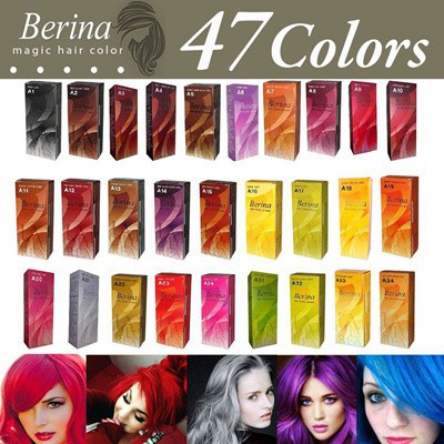 รูปภาพสินค้าแรกของBerina Hair Color เบอรีน่า สีย้อมผม สีผมเบอริน่า เปล่งประกาย ติดทนนาน ปิดผมขาว สีผม ยาย้อมผม ค่าส่งถูก ครีมย้อมสีผม