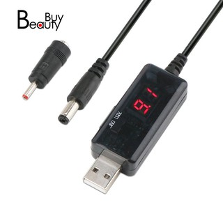 USB Boost Cable 5V ขั้นตอนถึง 9V 12V ปรับแรงดันไฟฟ้าแปลง