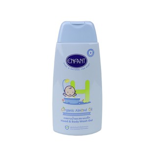 สินค้า Enfant (อองฟองต์) Organic Head & Body Wash Gel อาบสระในขวดเดียว สูตรผสม Organic Almond Oil ใช้ได้ตั้งแต่เด็กแรกเกิด 300ml.สินค้าผลิตปี 2021