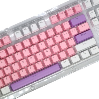 ภาพขนาดย่อของภาพหน้าปกสินค้าฝาครอบคีย์บอร์ดสีรุ้ง Absbi-Color Injection Injection Keycap104Key/87Key/61Key จากร้าน loveyou520.th บน Shopee ภาพที่ 3