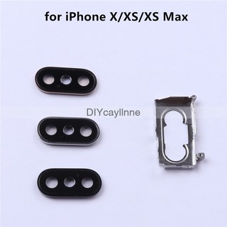 เคสโทรศัพท์มือถือ กระจกแซฟไฟร์ ป้องกันเลนส์กล้อง ด้านหลัง พร้อมกรอบ สําหรับ iPhone X XS XS Max 11 12 Mini Pro Max