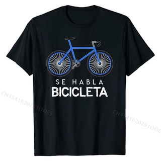 เสื้อยืดโอเวอร์ไซส์เสื้อยืด ผ้าฝ้าย พิมพ์ลาย Se Habla Bicicleta สําหรับผู้ชายS-5XL