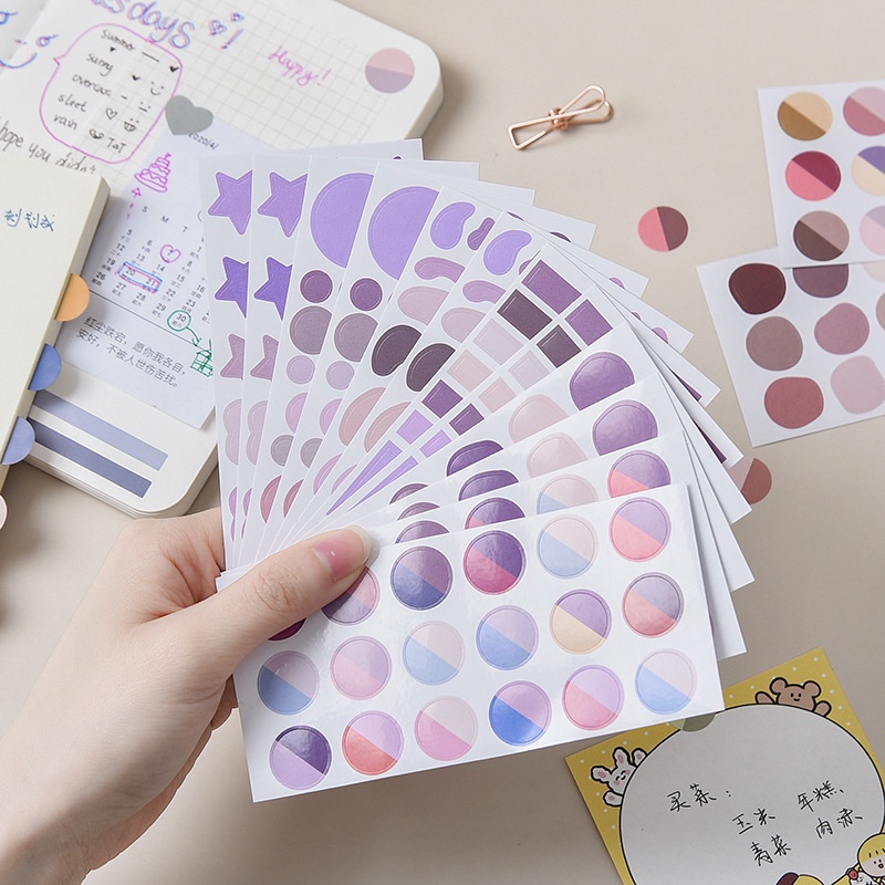 Color mood cartoon collage cute stickers diary album decoration sealing ...