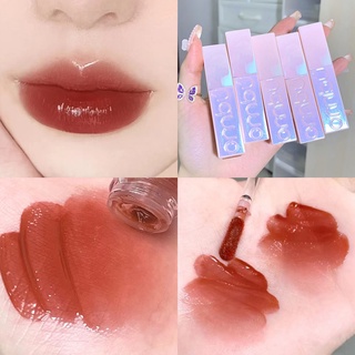 【พร้อมส่ง】OMBU ลิปสติก เคลือบริมฝีปาก เพิ่มความชุ่มชื้น สีชมพู และสีม่วง