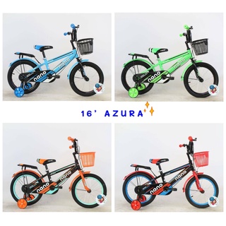 ภาพหน้าปกสินค้า🔥ลดล้างสต็อก🔥 จักรยานเด็ก 16นิ้ว AZURA ทรงสปอร์ต สุดเท่ห์ มีตระกร้าหน้า เบาะท้าย เด็กผู้ชาย รถจักรยานเด็ก จักรยาน ที่เกี่ยวข้อง