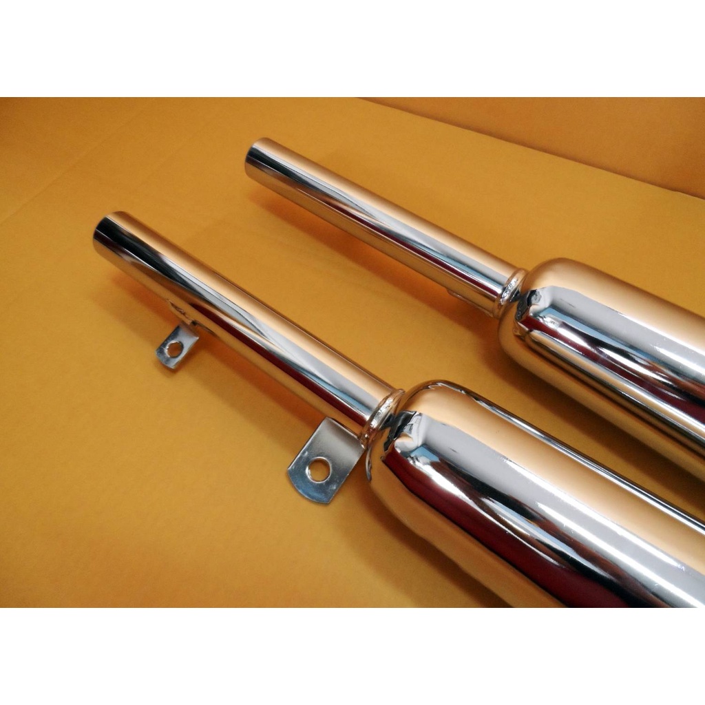 honda-cd125-cd175-ca175-exhaust-muffler-pipe-chrome-1-pair-good-quality-ท่อไอเสีย-ท่อคู่-เหล็กชุบโครเมี่ยม