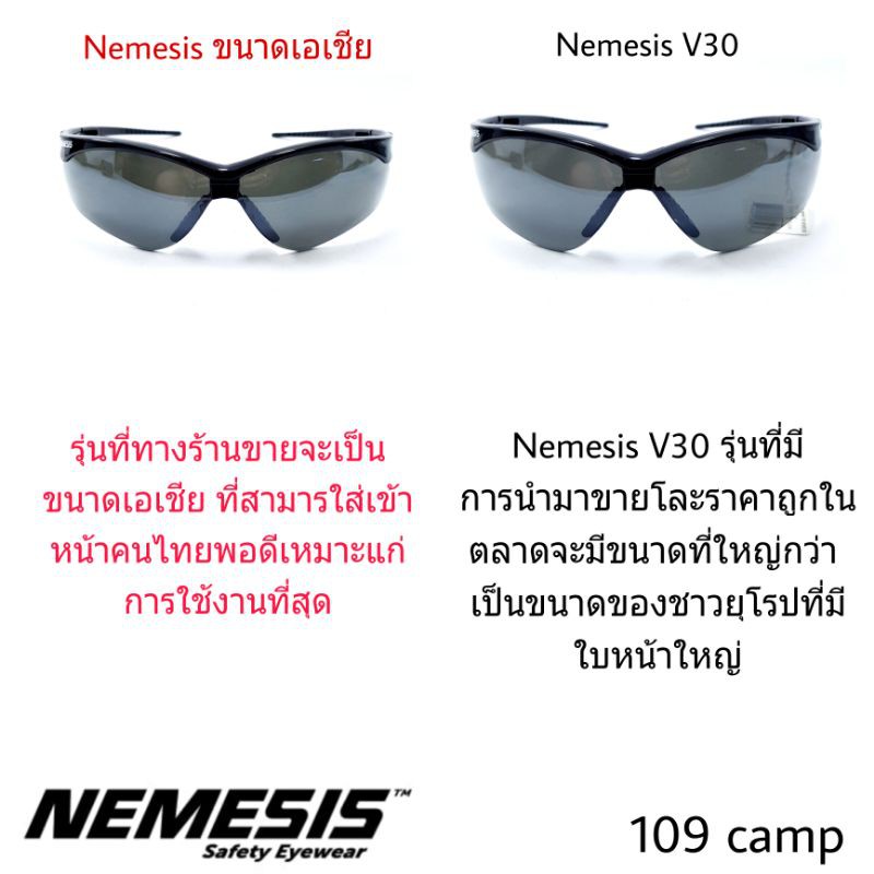 แว่นตา-กันสะเกด-กันกระแทก-nemesis-ไซส์เอเชีย-ปกป้องดวงตาจากกิจกรรมกลางแจ้งต่างๆ-เลนส์โพลี่คาร์บอเนต-กัน-uv99