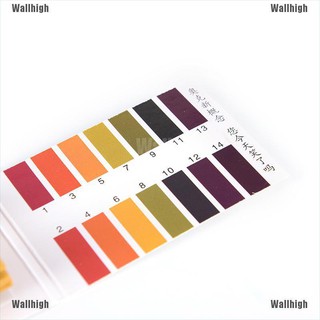 สินค้า Wallhigh แถบกระดาษทดสอบค่า pH 1-14 แบบเต็มช่วง 80 ชิ้น