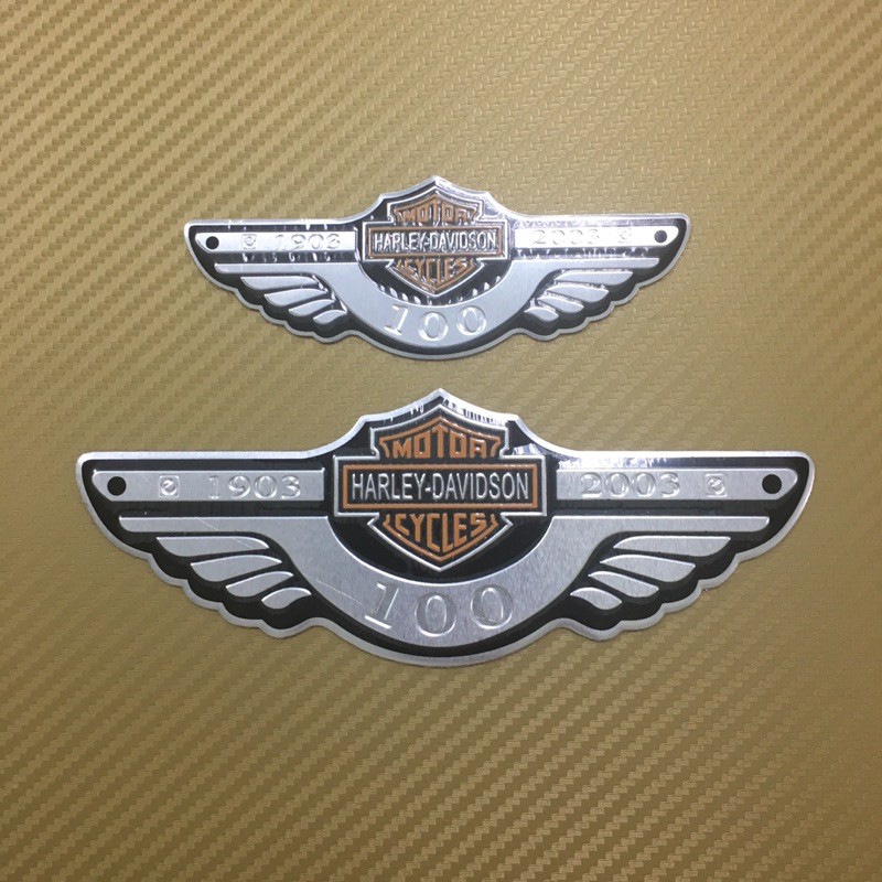 โลโก้-harley-davidson-งานอลูมิเนียมบาง-มีสองขนาด-ราคาต่อชิ้น