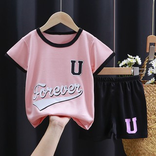 ✤❁✔เด็กเสื้อกั๊กแขนกุดกางเกงขาสั้นฤดูร้อนชายชุดบาสเกตบอลหญิงแห้งเร็วชุดกีฬา 2 ชิ้นชุด 1-9 ปี