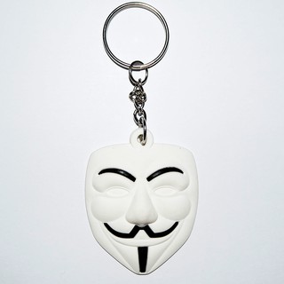 พวงกุญแจยาง หน้ากาก anonymous hacker