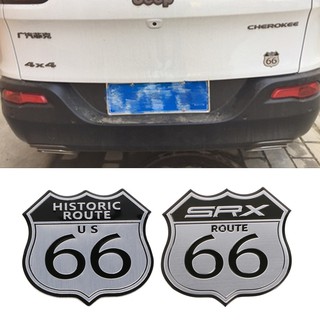 ภาพหน้าปกสินค้าสติ๊กเกอร์ตราสัญลักษณ์ 3 d โลหะ route 66 สําหรับ cadillac us srx ford ที่เกี่ยวข้อง