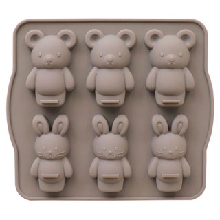 Rabbit bear silicone mold พิมพ์ซิลิโคน ทำขนม โมล์สบู่ ลายหมีกับกระต่าย