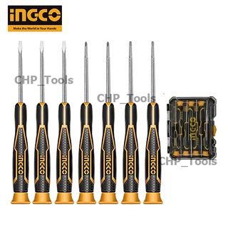 INGCO HKSD0718 ชุด ไขควงซ่อมนาฬิกา / ไขควงงานละเอียด 7 ตัวชุด ( Precision Screwdriver Set )