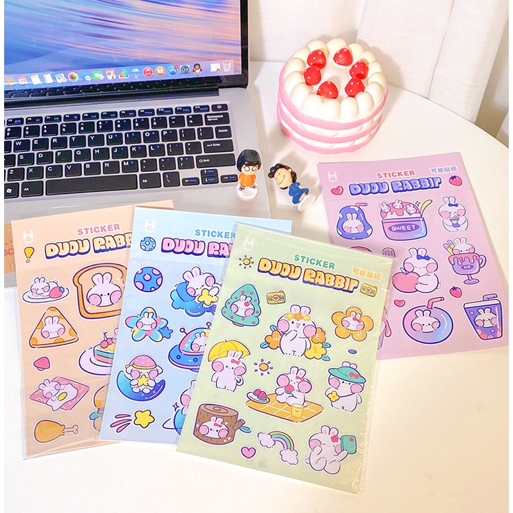 พร้อมส่ง-สติ๊กเกอร์-pvc-กันน้ำ-สติ๊กเกอร์น่ารัก-ไดคัท-diy-sticker