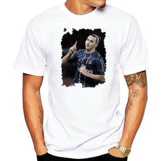 เสื้อยืดผ้าฝ้ายพรีเมี่ยม เสื้อยืด ผ้าฝ้าย พิมพ์ลายฟุตบอล Zlatan Ibrahimovic สําหรับผู้ชาย