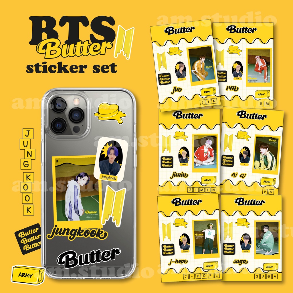 พร้อมส่ง-butter-sticker-set-sticker-die-cut-a6