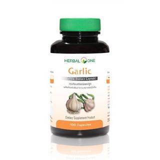 ภาพขนาดย่อของภาพหน้าปกสินค้าHerbal one garlic กระเทียม 100 แคปซูล จากร้าน tkpharmacy บน Shopee ภาพที่ 1