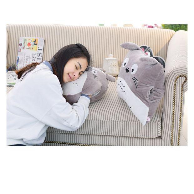 bkk-blanket-หมอน-ผ้าห่ม-totoro-2in1-ใช้ที่สำนักงาน-บ้าน-หมอนงีบหลับ-ผ้าห่มขนาดใหญ่-1เมตร-x-1-7เมตร-น่ารัก-เกาหลี-bkkhome