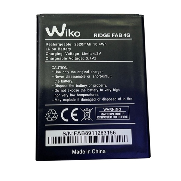 แบตเตอรี่wiko-ridge-fab-4g