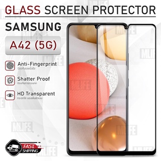 MLIFE - กระจก 9D เต็มจอ Samsung Galaxy A42 5G ฟิล์มกระจก กาวเต็มจอ ฟิล์มกระจกนิรภัย ฟิล์มกันรอย กระจก เคส Tempered Glass