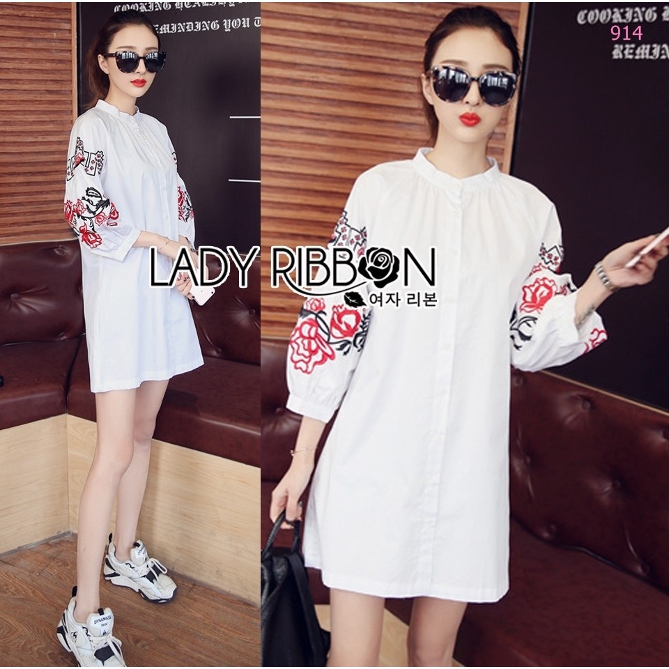 lady-andria-casual-chic-flower-embroidered-long-shirt