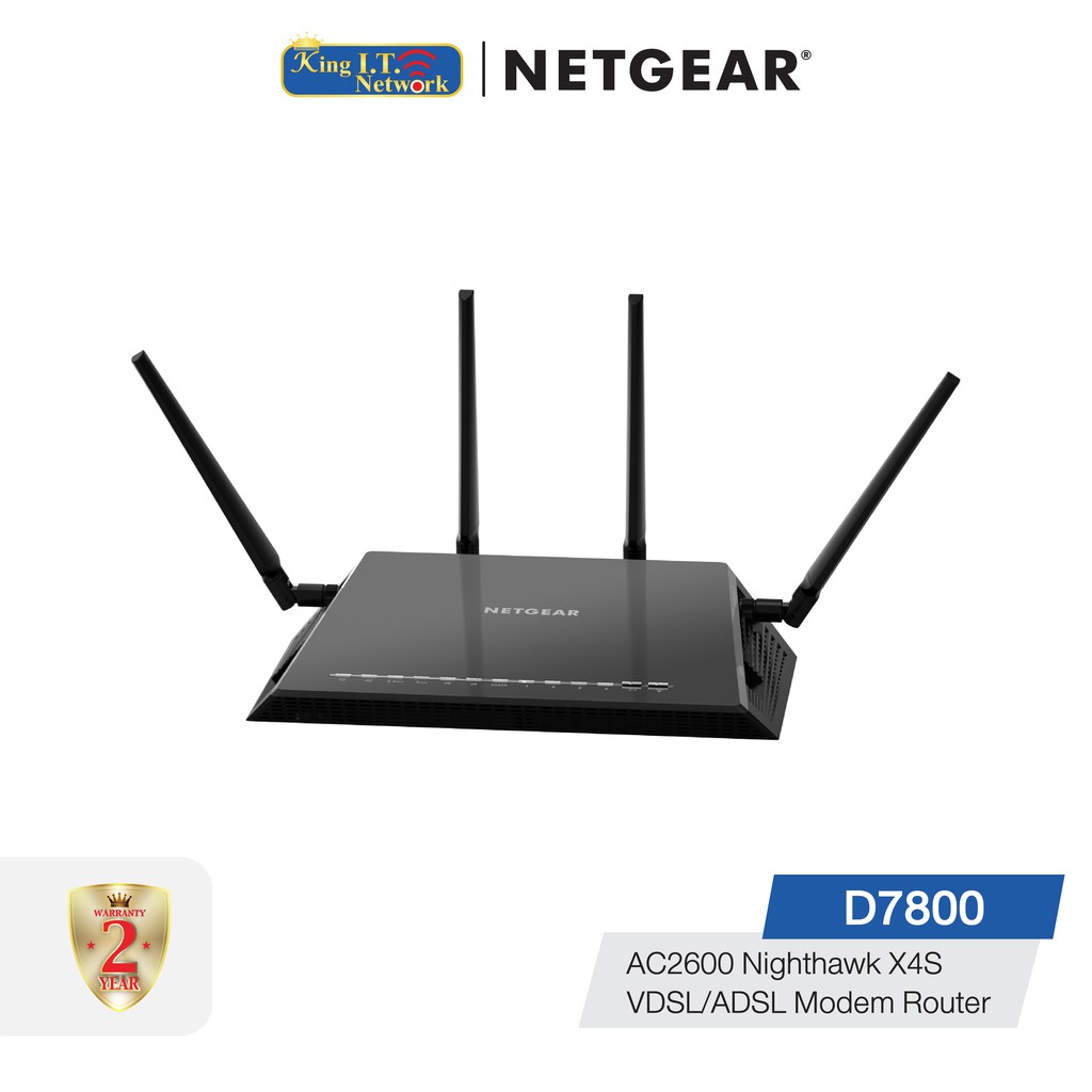 NETGEAR (D7800) Nighthawk X4S AC2600 WiFi VDSL/ADSL Modem Router Shopee Thailand