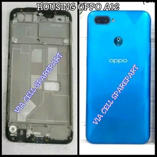 เคสโทรศัพท์มือถือ กรอบ lcd แบบเต็มชุด สําหรับ Oppo A12 Original Backdoor plus Middle Bone