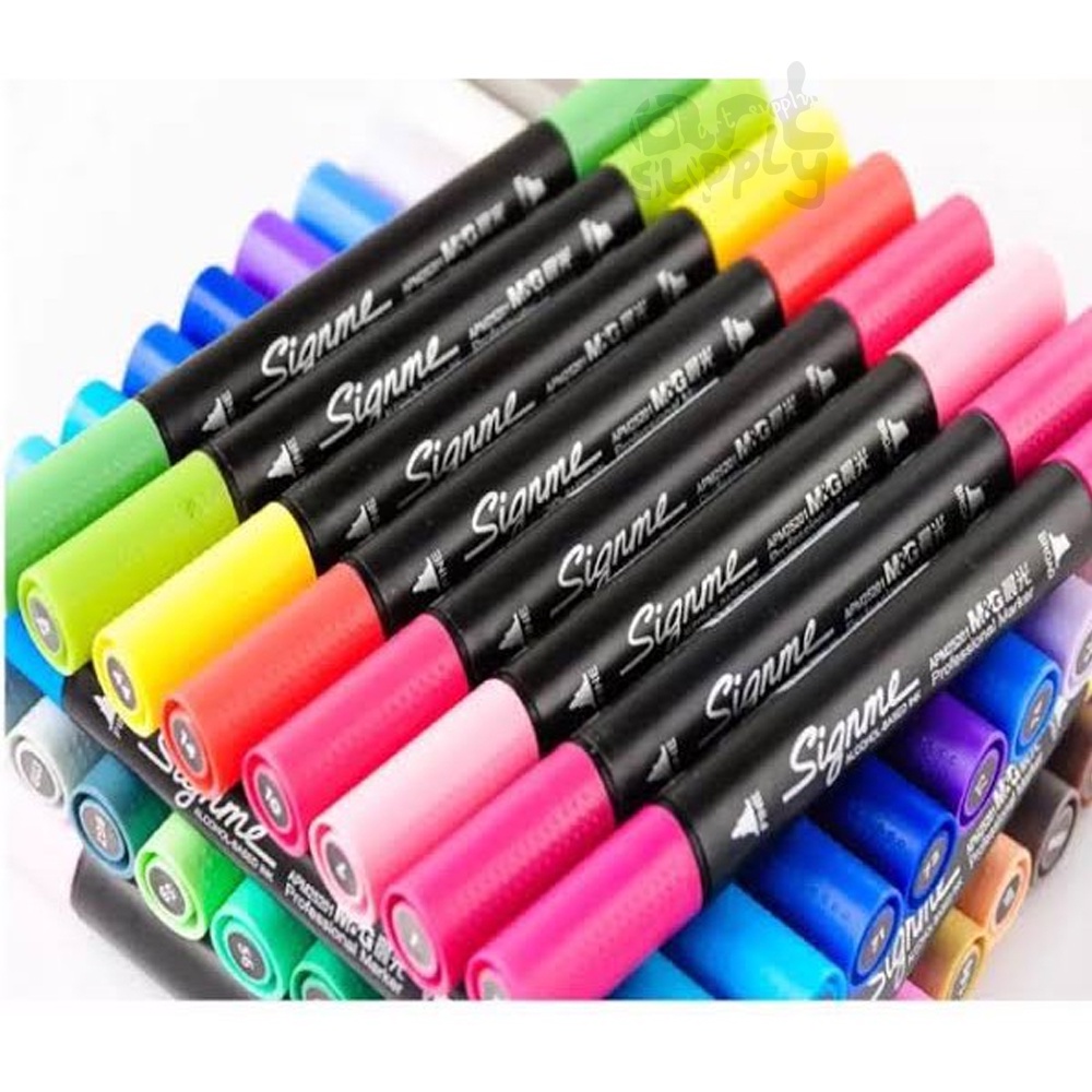 ปากกา-marker-2-หัว-m-amp-g-signme-ด้ามอ้วน-แหลม-ตัด-สีที่-87-gg5