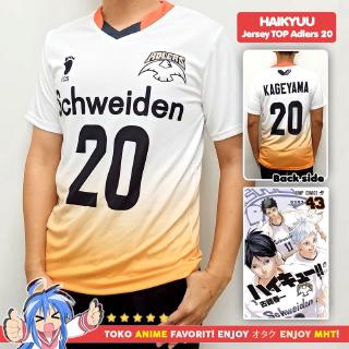 anime haikyuu เสื้อยืดลําลองแขนสั้นคอกลมพิมพ์ลาย