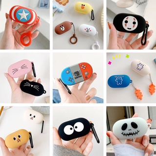 สำหรับ Samsung Galaxy Buds Case Buds + Buds Plus Full Body หูฟังฝาครอบป้องกัน Gamepad พร้อมตะขอ Soft SHELL การ์ตูนแมวน่ารักชุดหูฟังหูฟังผิวเคสหูฟัง