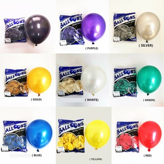 Balloon fest ลูกโป่งมุก 10นิ้ว 50ชิ้น BK balloon color NEW 1.pack