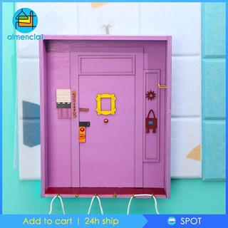 [ Alm1-10--]Tv Show Friends Key Holder Box Monicas Door Holder Purple Door Hanger Friends Home Decor Wall Decor