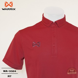 WARRIX เสื้อโปโล รุ่น bubble WA-3324 WA-PLA024 สีแดงเข้ม RT วาริกซ์ วอริกซ์ ของแท้ 100%