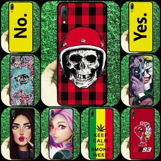 เคส เคสโทรศัพท์ Yes No Music 93 กระโหลก 13#5 Huawei  Y6 2018  Y6 prime , Y7 2017  Y7 Prime  , Y7A