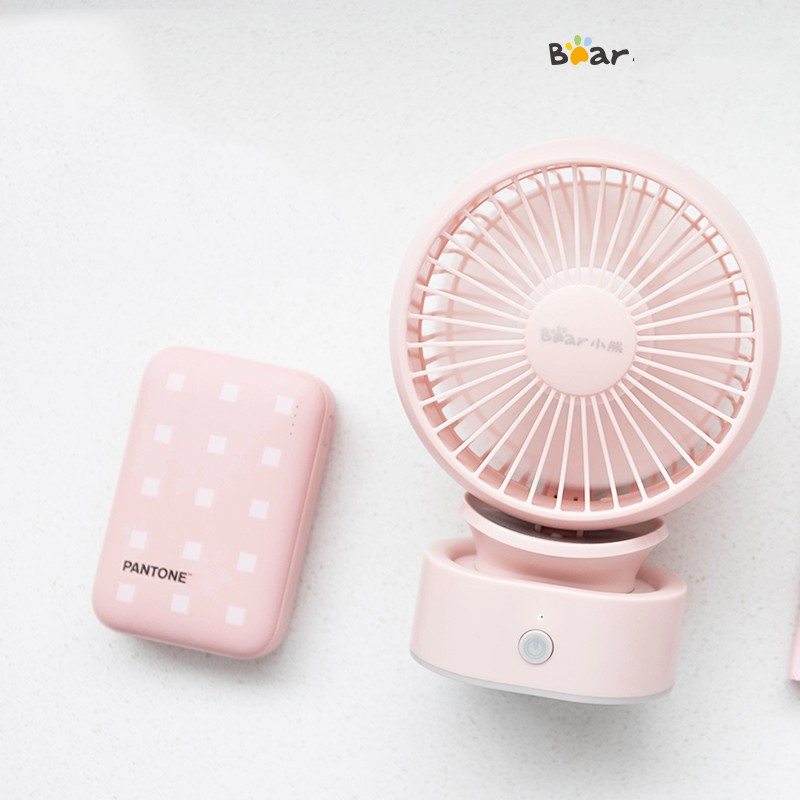 พัดลมพกพา-bear-rechargeable-small-fan-usb-desktop-mini