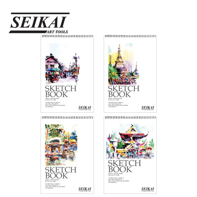 seikai-สมุดสเก็ตซ์สันลวด-a3-180g-artist-8k-sketch-book-1-เล่ม