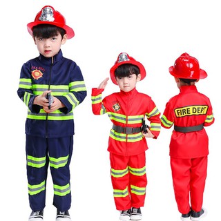 สินค้า นักผจญเพลิงคอสเพลย์ชุดฮาโลวีนสำหรับเด็กเด็กดับเพลิง