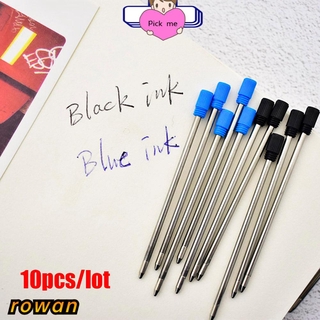 ภาพหน้าปกสินค้าROW /10 pcs/lot 0.5mm New Medium Nib Core Office Metal Ballpoint Pen Refills Writing Supplies School Signature Hot Blue/Black Ink ที่เกี่ยวข้อง